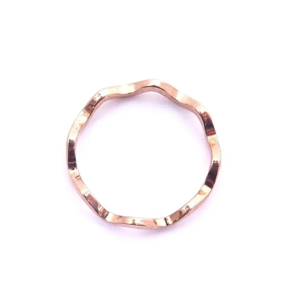 Vintage 14K GE Rose Gold Stackable‎ Rings Size 6.5